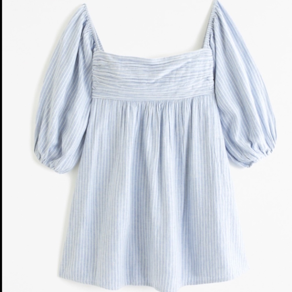 Abercrombie Emerson Linen-Blend Off-The-Shoulder Mini Dress size small tall